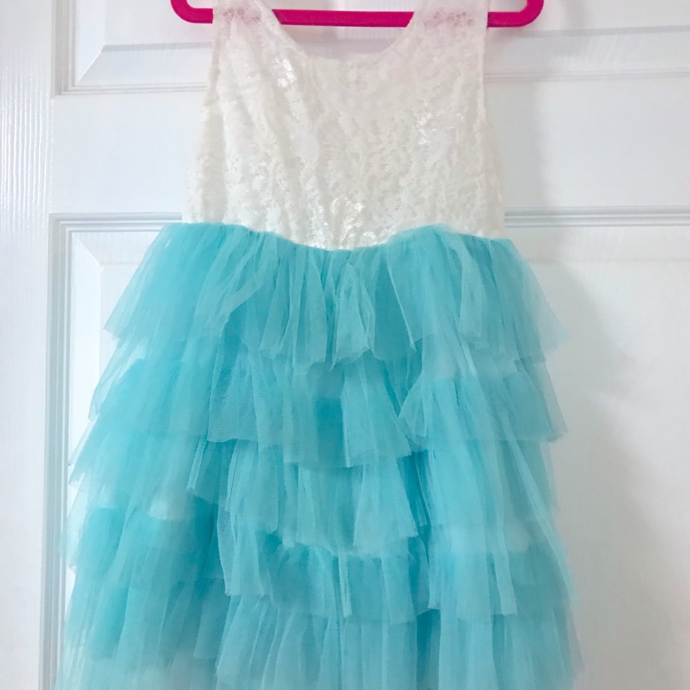 Girls lace and tulle dress Size 5
